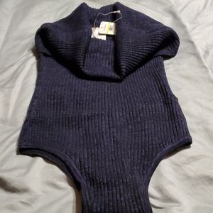 Free People Sleeveless Cow Neck Bodysuit